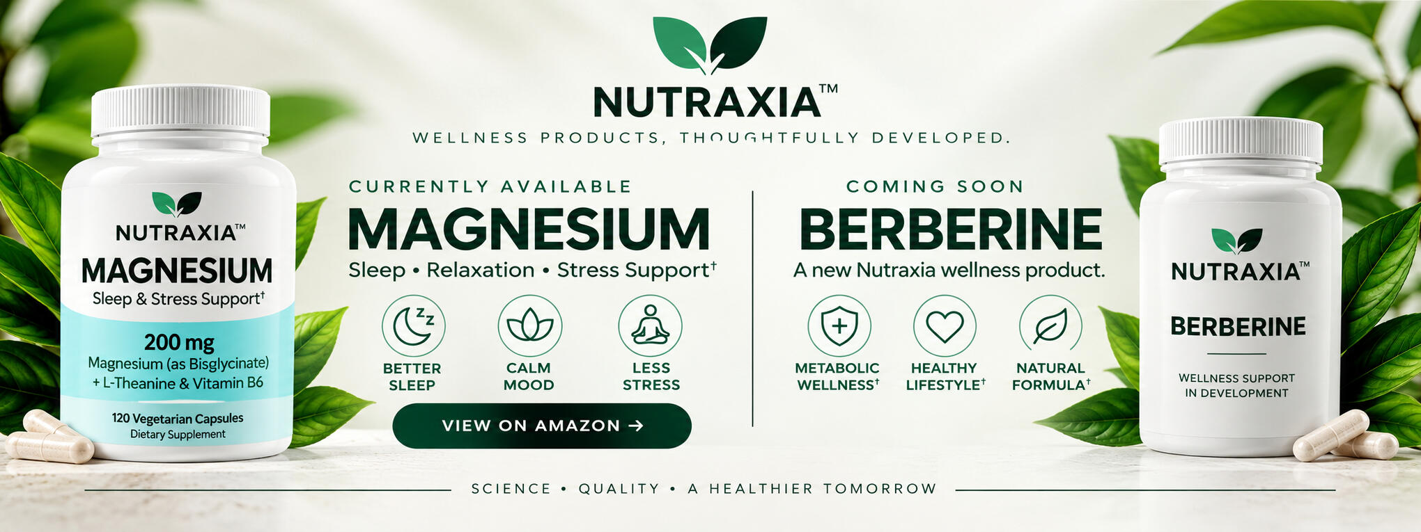 Nutraxia Products - Magnesium & Berberine Nutraxia Magnesium and Berberine Products